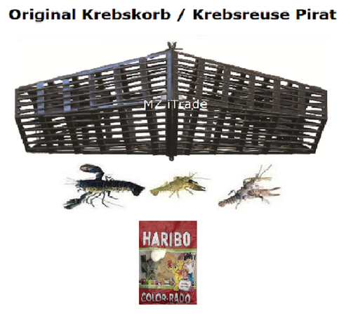 Pirat Krebskorb Krebsreuse Cray fish Crab Trap Traps Bait creel hook