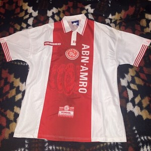 Vintage 1997 1998 UMBRO AJAX Amsterdam Home Soccer Football Jersey Shirt Kit XL