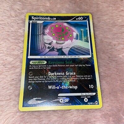 POKEMON LEAGUE PROMO CARD - PLATINUM ARCEUS - SPIRITOMB 32/99 (REV HOLO) NM