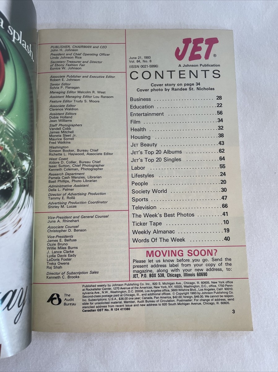 吉沢亮　Omosan37 45 FINEBOYS Flying magazine 1993 June 21 JET Magazine, Angela Bassett and Laurence