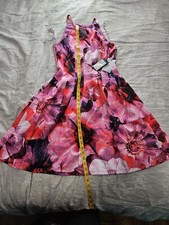 Adrianna Papell NEW A-line Strappy Floral DRESS Size 4