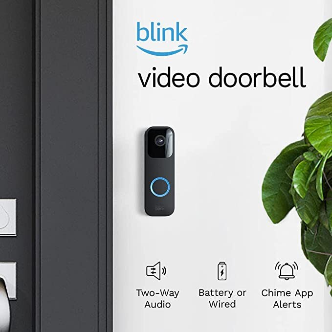 Blink Video Doorbell | Two-Way Audio, HD Video, Motion, and Chime App Alerts.