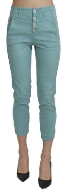 CYCLE Pants Cotton Sky Blue High Waist Skinny Cropped Trouser s. W30 RRP $250