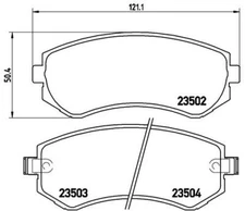Brembo P 56 039 brake pad set, disc brake for Nissan