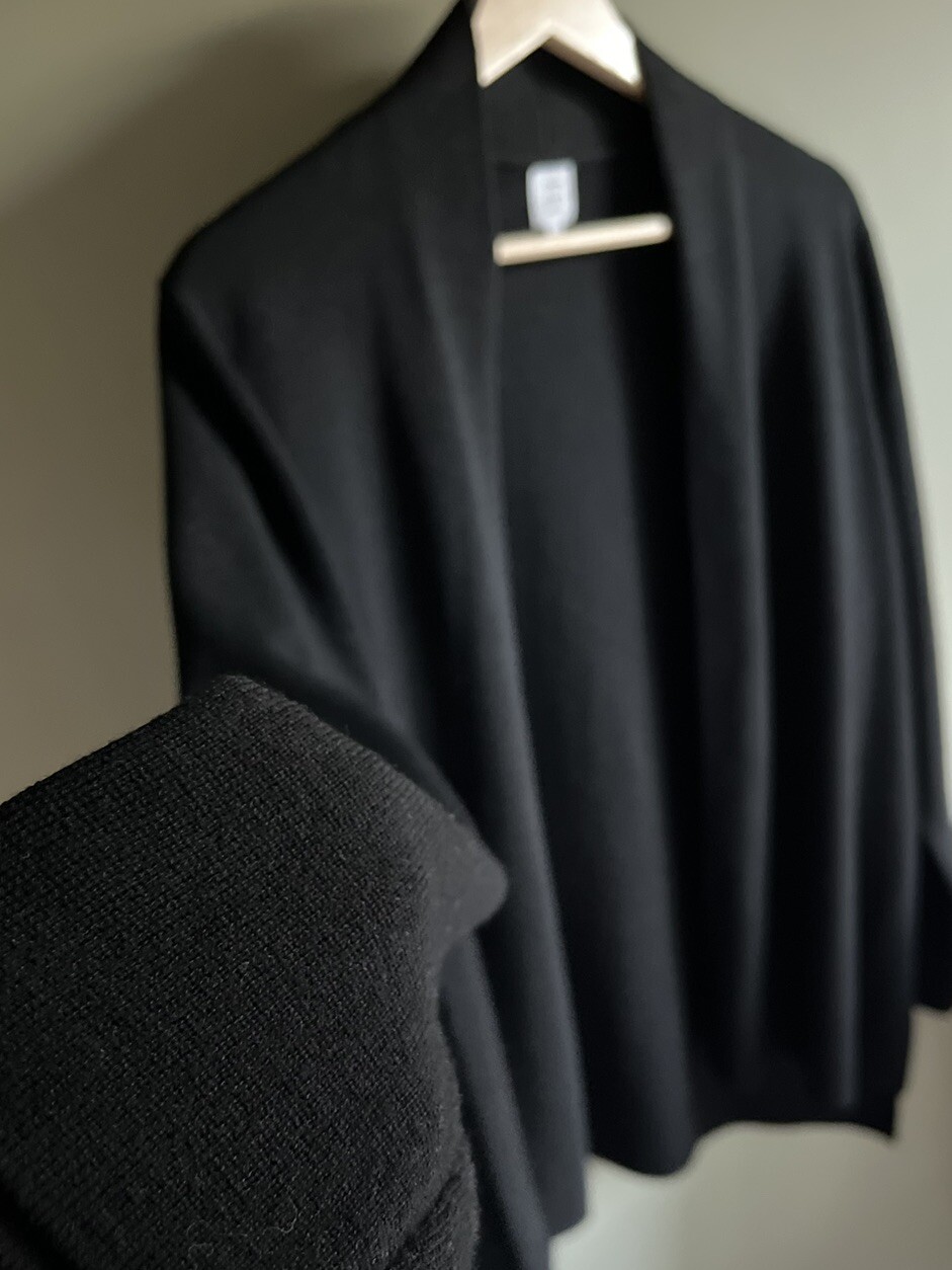 John Lewis Women’s Black Knitted Cardigan Shrug UK 16 Cover Up eBay