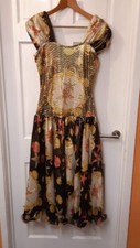 vintage Vera Mont France evening dress, shimmery, size UK 12