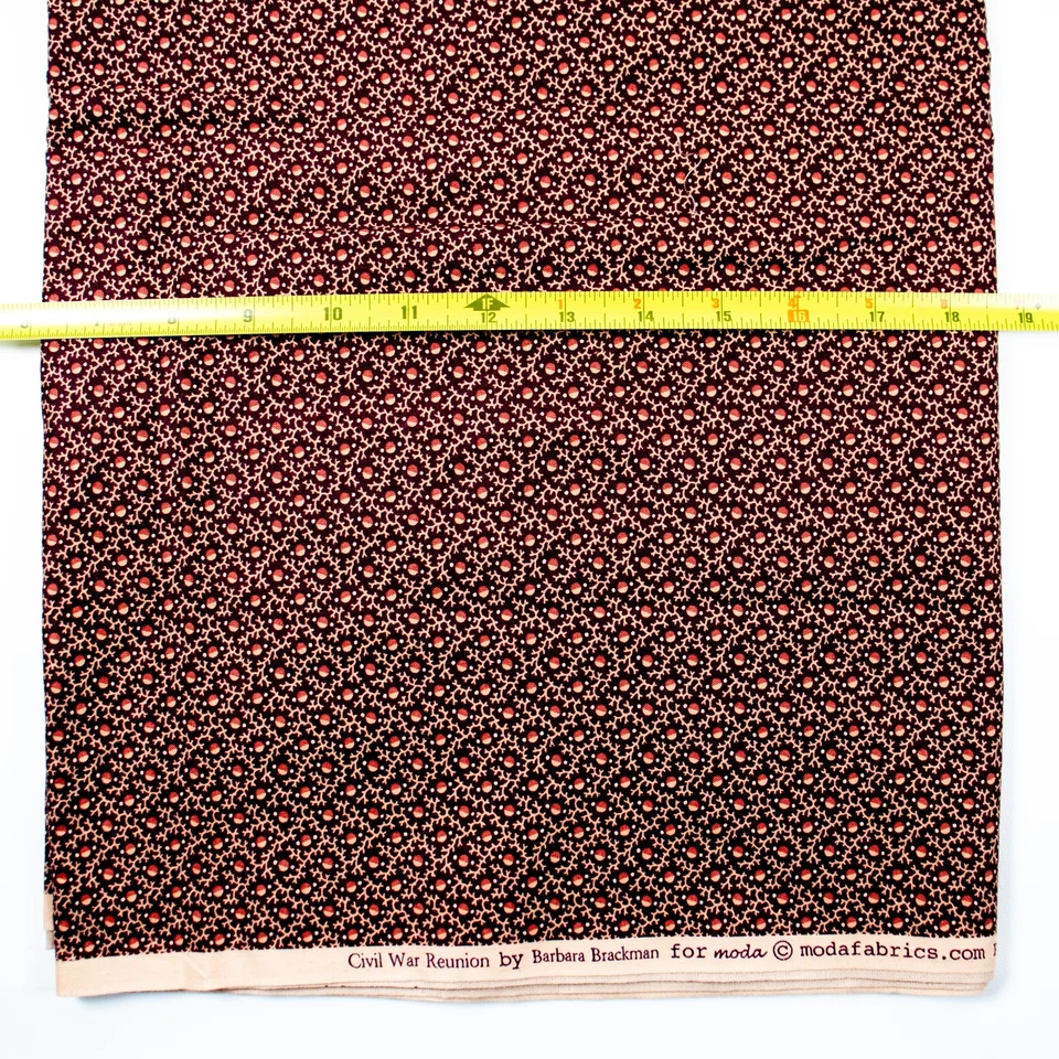 Moda Civil War Reunion Reproduction Quilting Cotton 8183 Brown 12x43 - Image 3 of 3