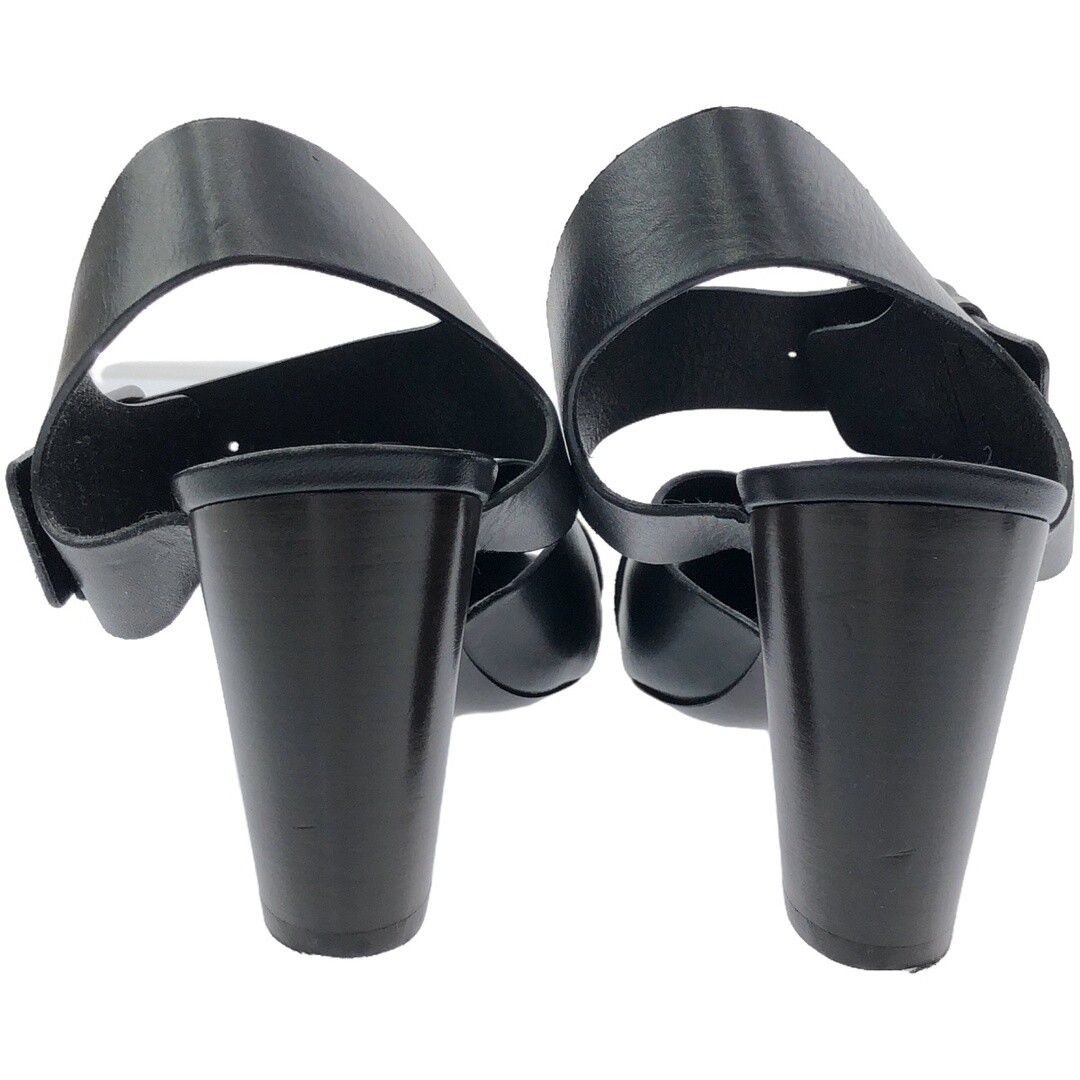 LEMAIRE HEELED SANDALS LEATHER STRAP HEEL BLACK 37 Used MESC LEMAIRE HEELED SANDALS LEATHER STRAP HEEL BLACK 37 Used MESC