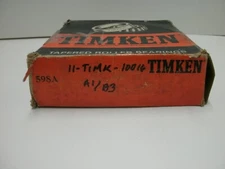 TIMKEN 598A TAPERED ROLLER BEARING CONE BORE 3.625 IN CONE WIDTH 1.43 IN NIB
