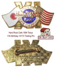 Hard Rock Cafe 1994 Tokyo 11th Birthday 10173 Vintage Trading Pin
