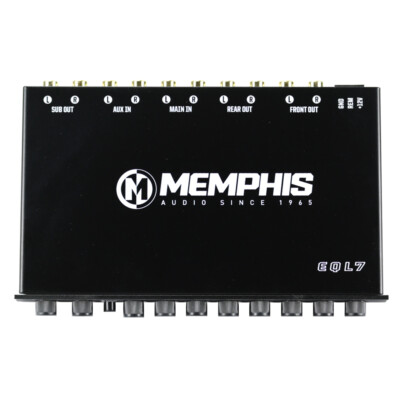 Memphis Audio EQL7 1/2'' Din 7-Band Pre-Amp / Graphic Equalizer Aux EQ NEW