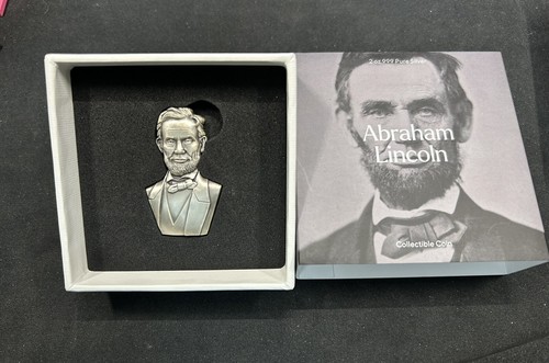 2022 Republic of Chad Abraham Lincoln 2oz Silver High Relief Coin - Picture 1 of 3