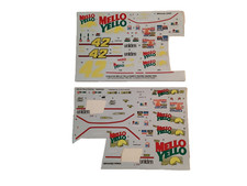 TWO 1991 KYLE PETTY 42 MELLO YELLO 1/24 PONTIAC GRAND PRIX WATER SLIDE DECAL