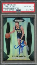 2017-18 Panini Prizm Silver #168 Tyler Lydon Signed AUTO 10 PSA Slabbed RC Nugge