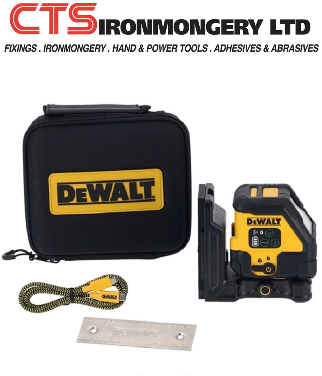 DeWalt DCLE14201GB-XJ Crossline Green Beam Laser Level with Integrated Battery