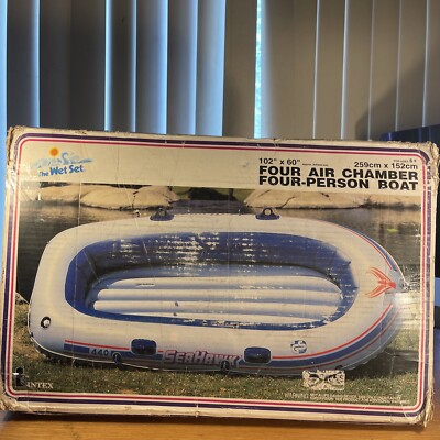 NEW VTG 1993 INTEX The Wet Set  FOUR-PERSON 102'' X 60'' SEAHAWK 440 BOAT