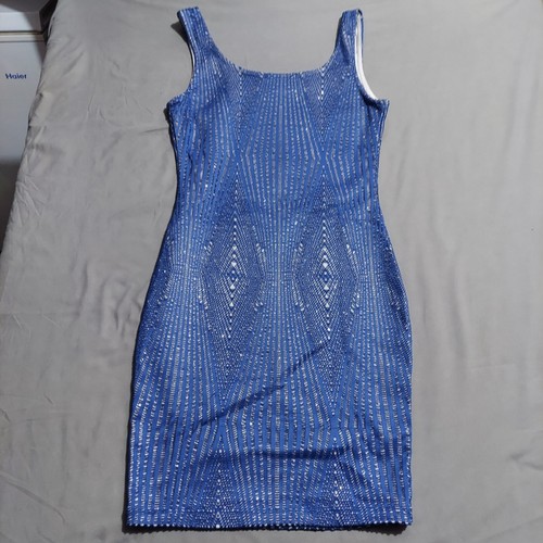 Haute Monde DRESS Glitter Blue Kids Girls Size Medium Knee Length Sleeveless - Picture 5 of 8