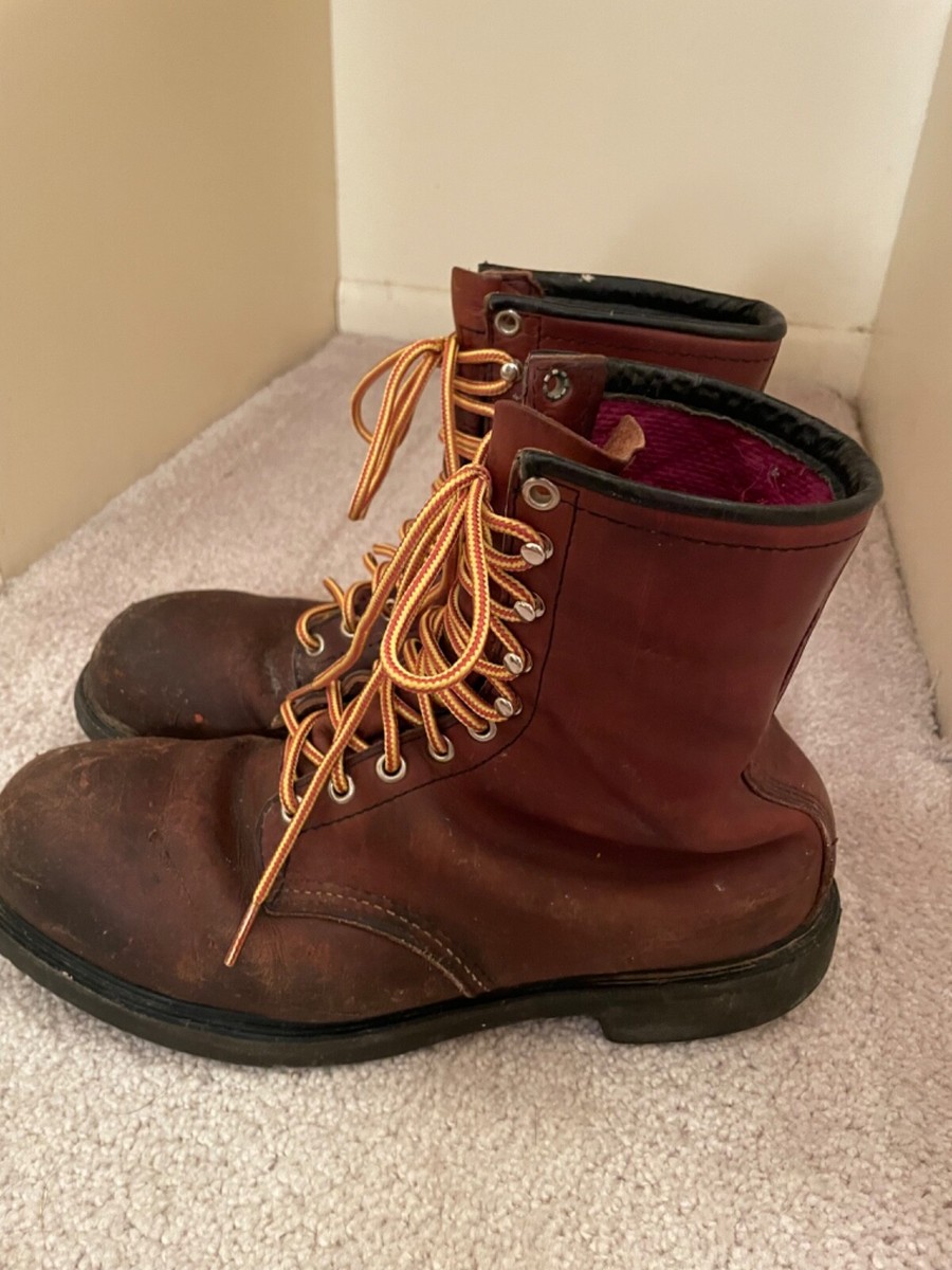 Mens Red Wing ANSI Z41 PT83 MI/75 C/75 EH Brown Leather Mens Red Wing ANSI Z41 PT83 MI/75 C/75 EH Brown Leather
