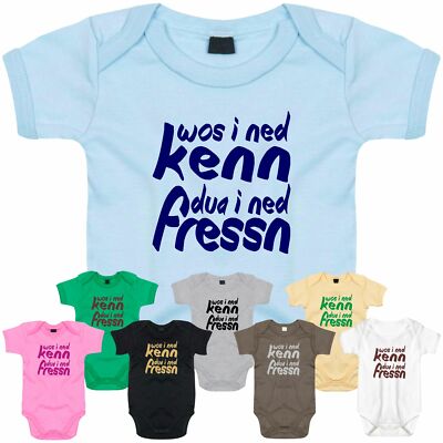 BabyBody WOS I NED KENN... bayrisch Mädchen Jungen Geburt ErsatzTracht