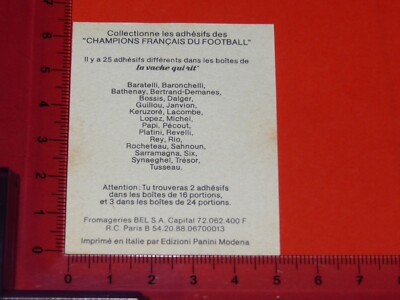 VACHE QUI RIT ERIC PECOUT FC NANTES CANARIS PANINI FOOTBALL 78 1977-1978