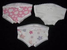 Set of 3 Panties Fits 18 inch Dolls Handmade 2