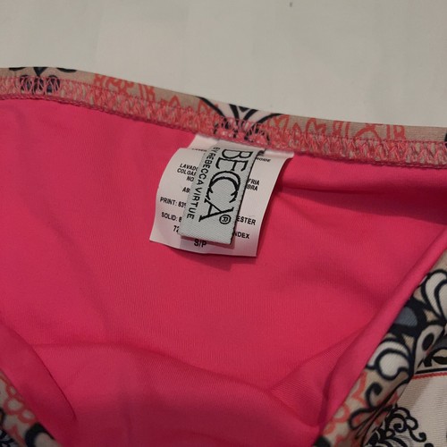 Bikini Becca by Rebecca Virtue American Fit fondo donna paisley taglia S nuovo con etichette 54$ - Foto 4 di 4