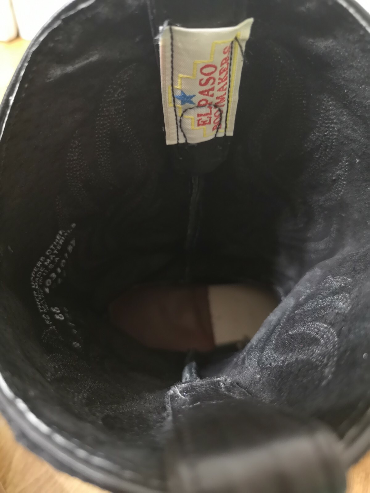 Vintage Tony Lama Black Label El Paso Texas Patent Le… Gem