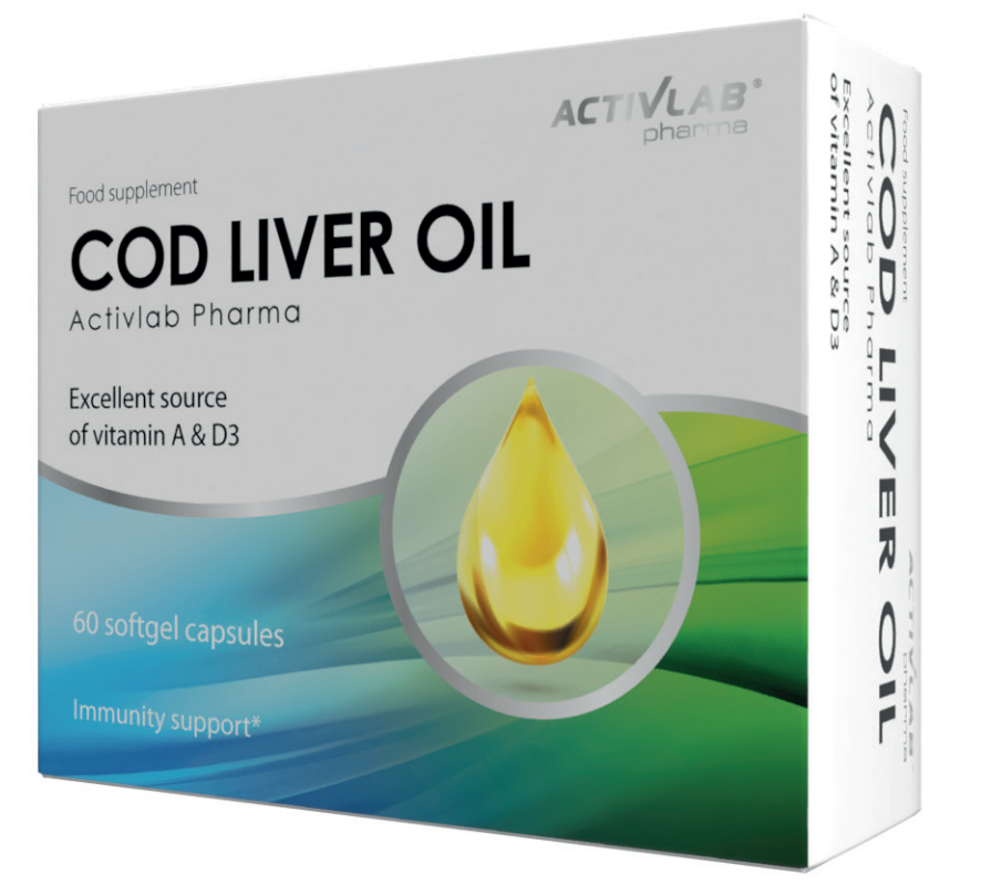 Activlab Cod Liver Oil 1000mg 60 Softgels - Immune & Omega-3 Boost