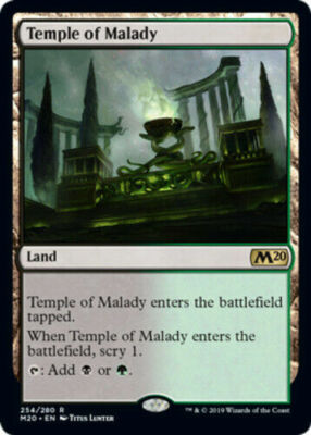 Temple of Malady Core Set 2020 M20 FOIL Near Mint NM Magic the Gathering