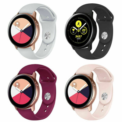 18mm 20mm 22mm Soft Silicone Sport Watch Band Wrist Strap For Samsung Garmin