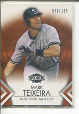 2012 Topps Triple Threads Amber #82 Mark Teixeira /125