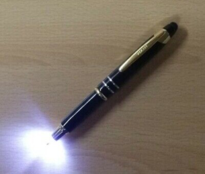   HOCHWERTIG   Adler 3 in 1 Lexi Cap Aktivierte Lichtspitze Stylus Stift Schwarz