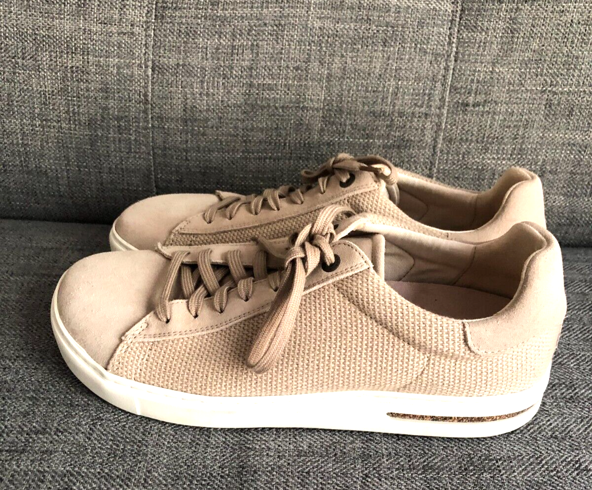 Birkenstock Bend Sneakers Suede Cork Lace Up Low Top Sandcastle 11 NWOT Birkenstock Bend Low sandcastle suede with tan sole main image 4