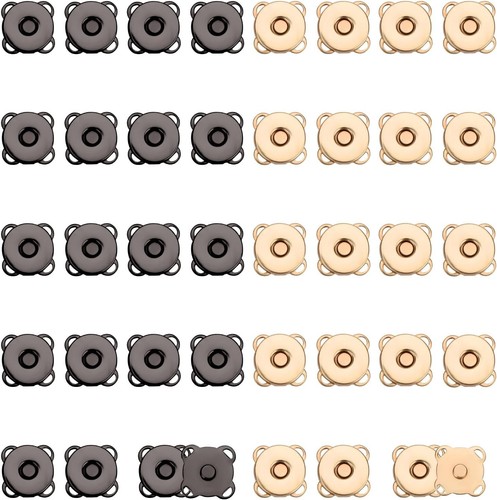 20 Sets of Magnetic Buttons, 0.39In Smooth Magnetic Snap Buttons for Clothing Pl - Picture 2 of 7