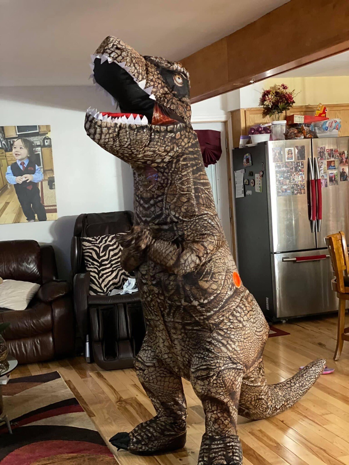 HUGE inflatable T Rex costume adult Gem