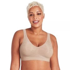NWT Bali Comfort Revolution ComfortFlex Fit Full-Coverage Wireless Bra S Almond
