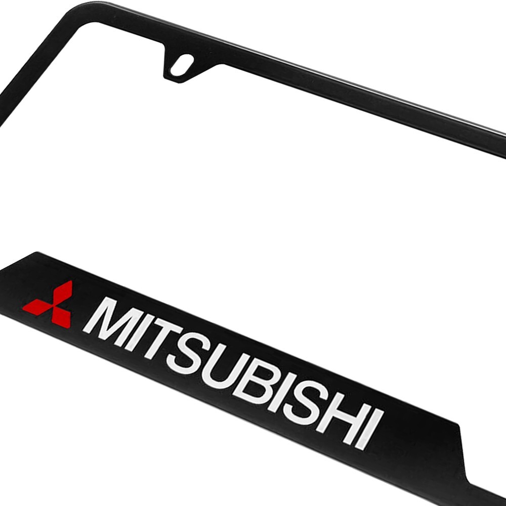 NEW 1Pcs MITSUBISHI Aluminum Black License Plate Frame | eBay