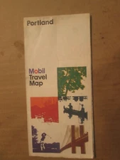 Mobil Gas Oil Map of Portland Oregon 1976