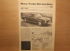 Original AUDI 100LS   (1972) Motor Trader Service Data No. 515