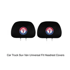 New Team ProMark MLB Texas Rangers Head Rest Covers For Car Truck Suv Van