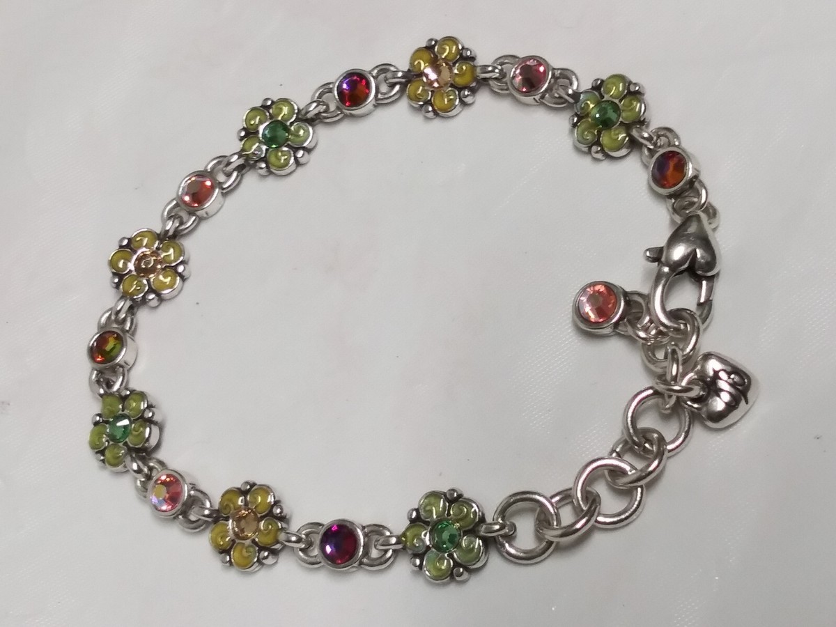 BRIGHTON Garden of Eden Enamel Crystal Flower Bracelet Multi BRIGHTON Garden of Eden Enamel Crystal Flower Bracelet Multi