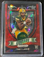 2021 Panini Prizm Draft Picks Trey Lance Crusade Red Cracked Ice Prizm #164