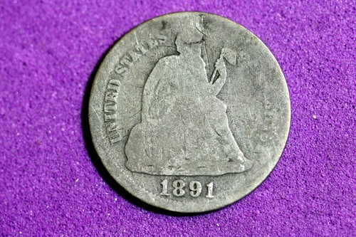 ESTATE FIND 1891 Seated Liberty Dime #M11354