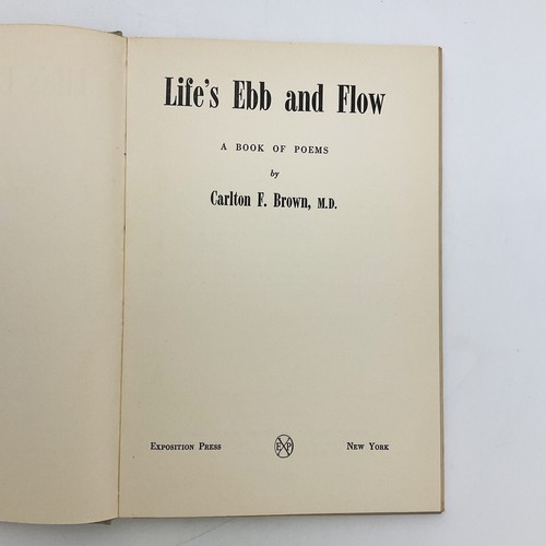 Life's Ebb and Flow A Book of Poems Carlton F Brown First Edition Hardcover Book - Imagen 8 de 23