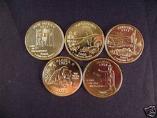 2008 Complete Set Of 24kt. Gold Plated State Quarters