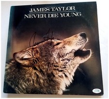 James Taylor & Leland Sklar Signed Autographed Record Album LP ACOA