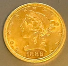 New Listing1882 $5 Gold Half Eagle Investment Coin Money Profit Collection