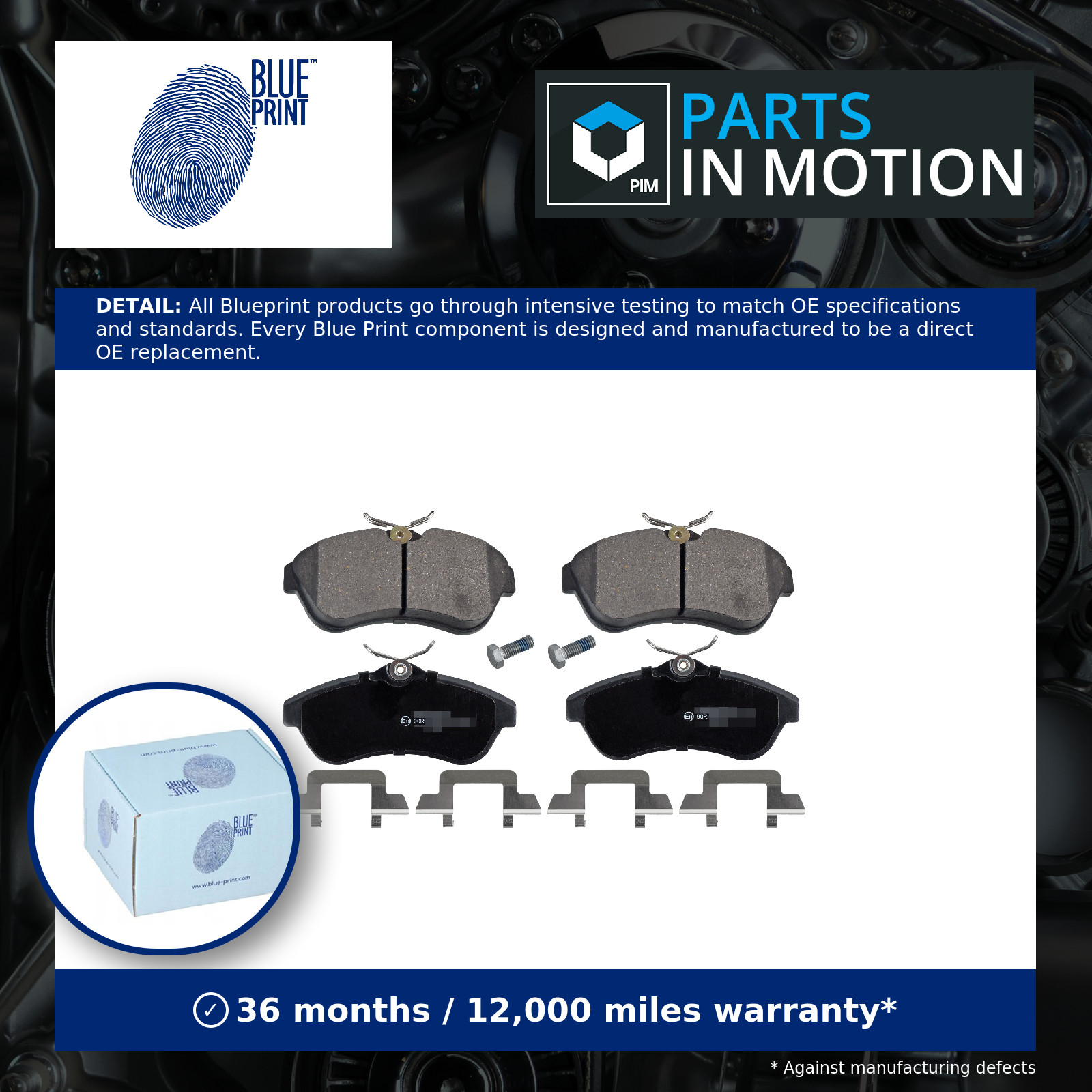 Blue Print ADP154232 Front Brake Pad Set Fits Citroen C2 Enterprise C3 161133468 - Image 9