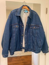 Giacca uomo denim giubbino invernale peluche caldo "BLUE SKY"