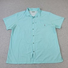  Sze Columbia PFG Omni Shade Shirt Mens SIZE Performance Light Blue Button Up